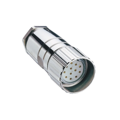 M23 Veld-assemblage connector vrouwelijk met soldeercontacten